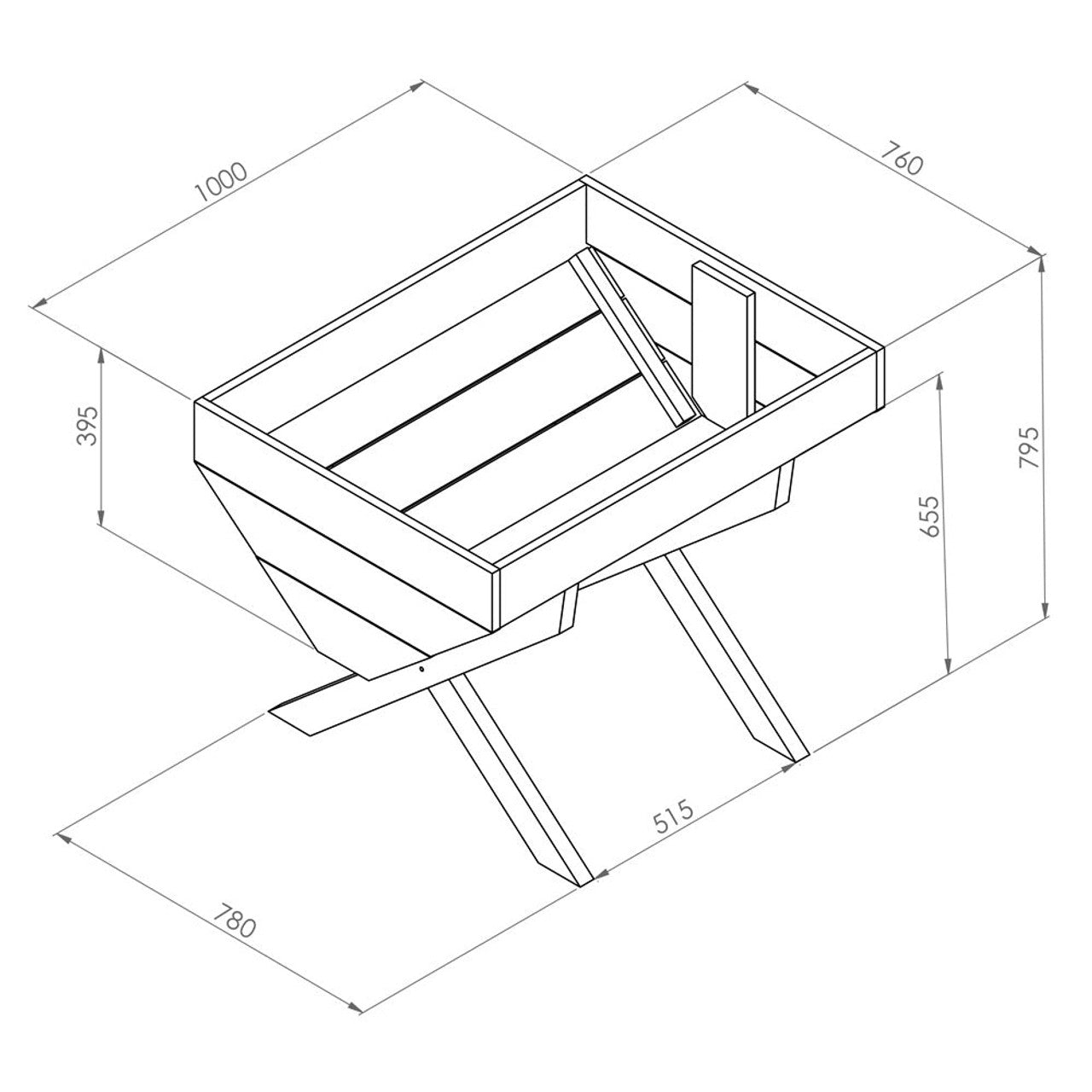 Zest 4 Leisure Vegetable Bed 1m