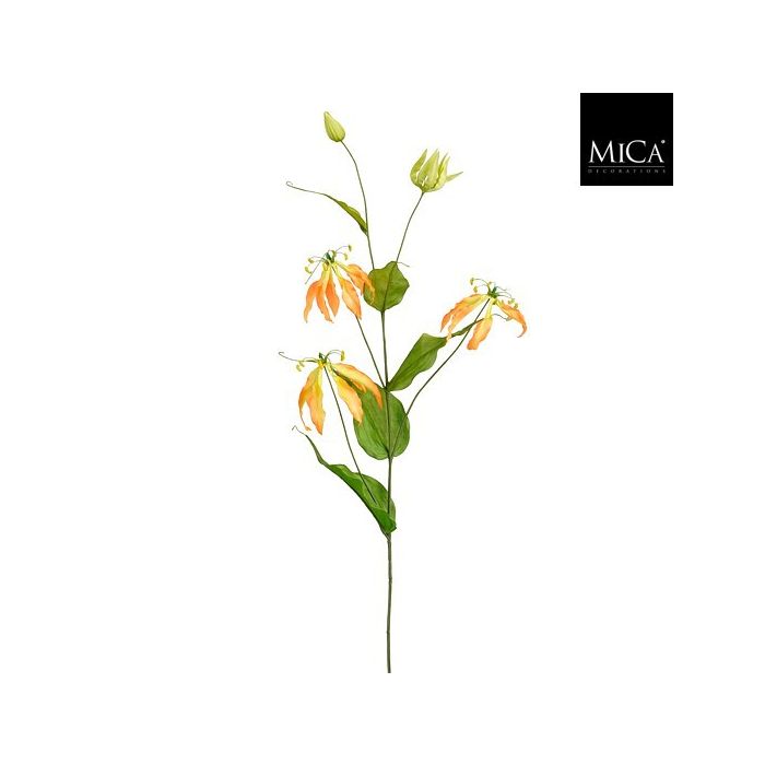 Mica Artificial Gloriosa Stem Yellow 113cm