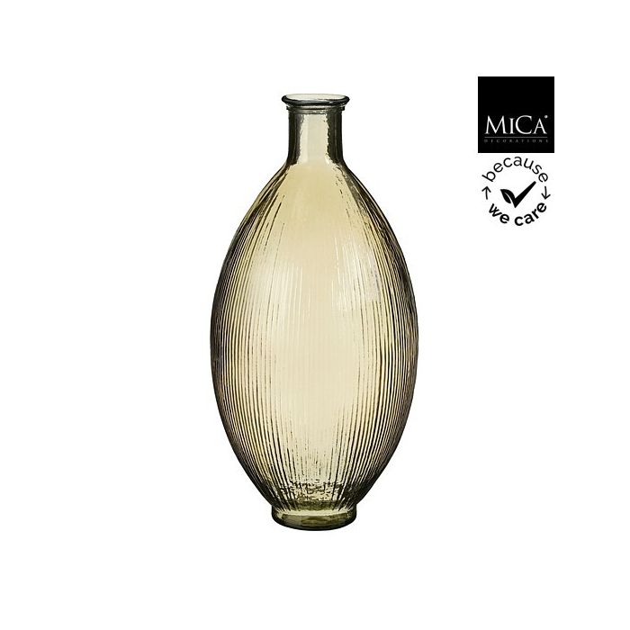 Mica Firenza Recycled Glass Bottle Light Brown 59cm