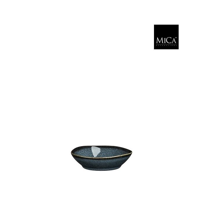 Mica Racco Stoneware Low Trinket Bowl Dark Grey
