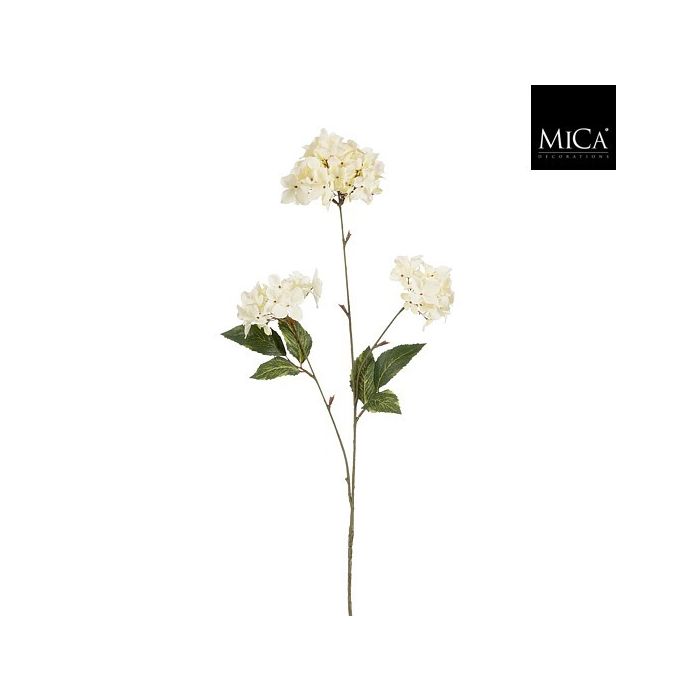 Mica Faux 3 Stem Hydrangea Cream 85cm