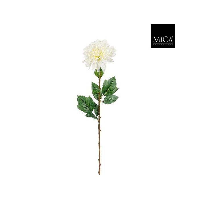 Mica Artificial Dahlia Stem White 75cm