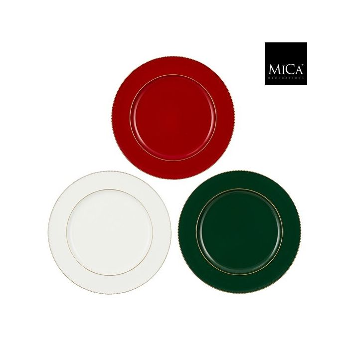 Mica Mila Decoration Plate 2 x 33cm Single Assorted