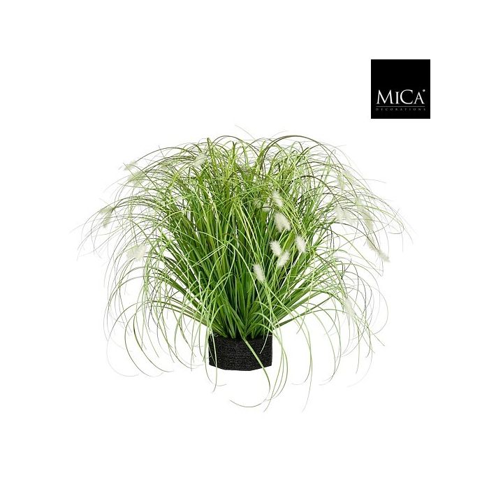 Mica Faux Cattail Grass With Base 55cm