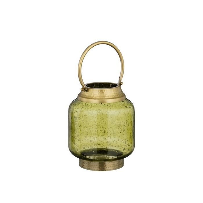 Mica Yiva Lantern Green Antique  23 x 18cm