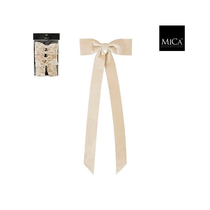 Mica Bow Cream 4 Pieces 12 x 19 x 48cm