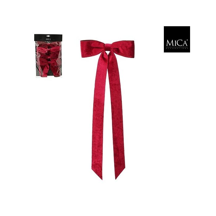 Mica Bow Deep Red 4 Pieces 12 x 19 x 48cm