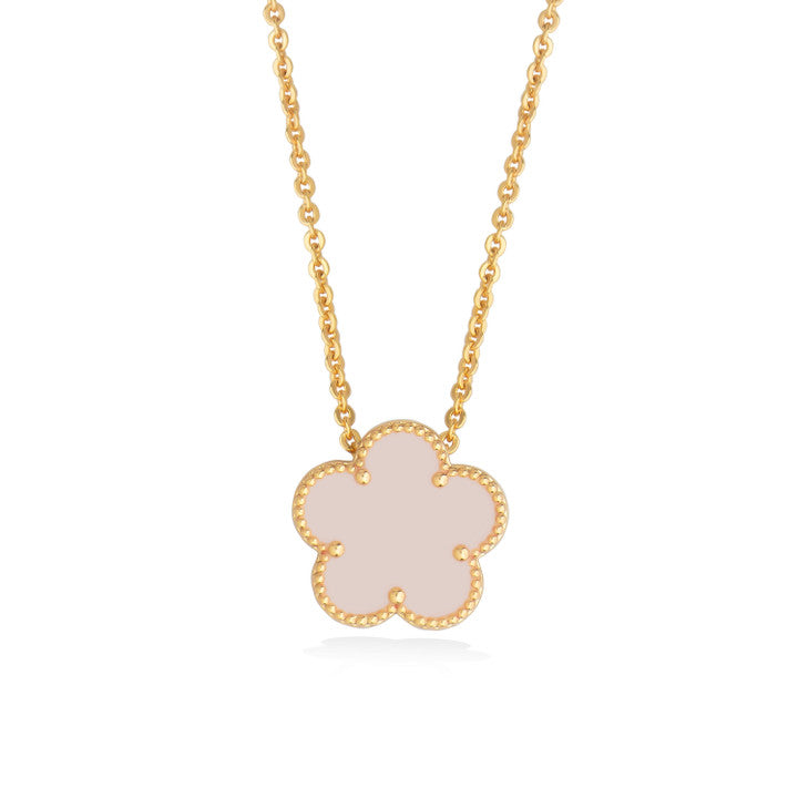 Tipperary Le Fleur Collection Pink Pendant Yellow Gold