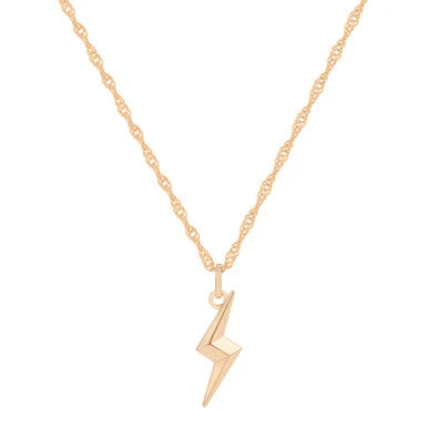 Tipperary Crystal Lightning Drop Bolt Pendant Gold