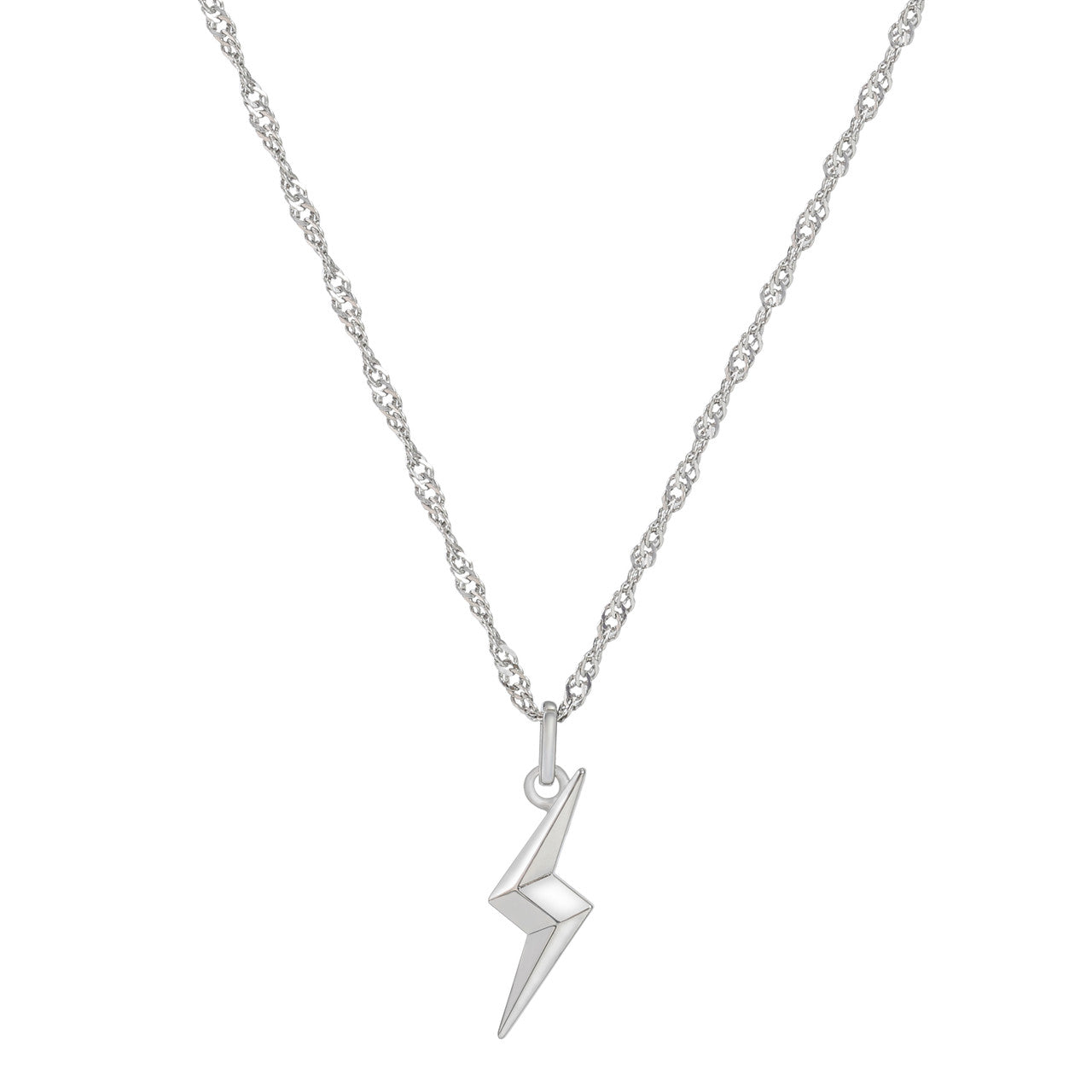 Tipperary Crystal Lightning - Drop Bolt Pendant Silver