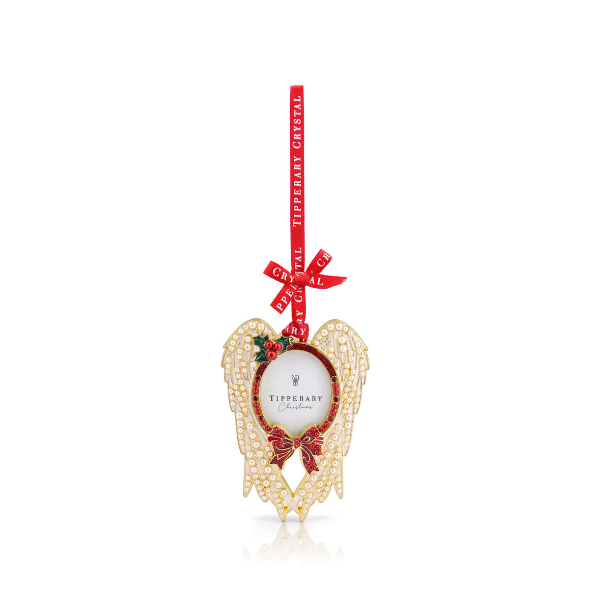Tipperary Pearl Angel Wings Photo Frame Christmas Decoration