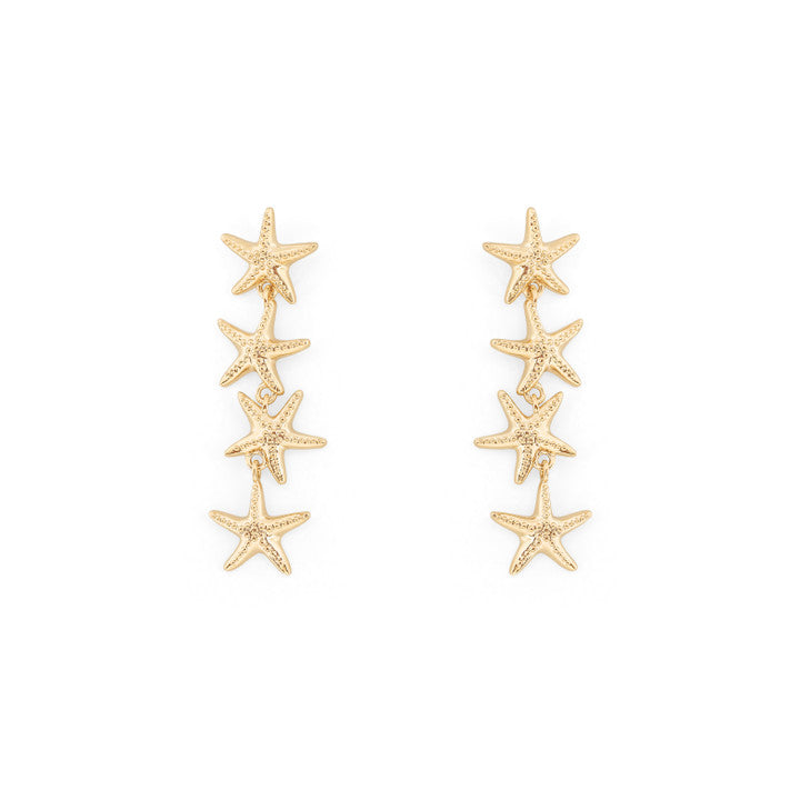 Tipperary Crystal Under The Sea - Starfish Drop Earrings Gold