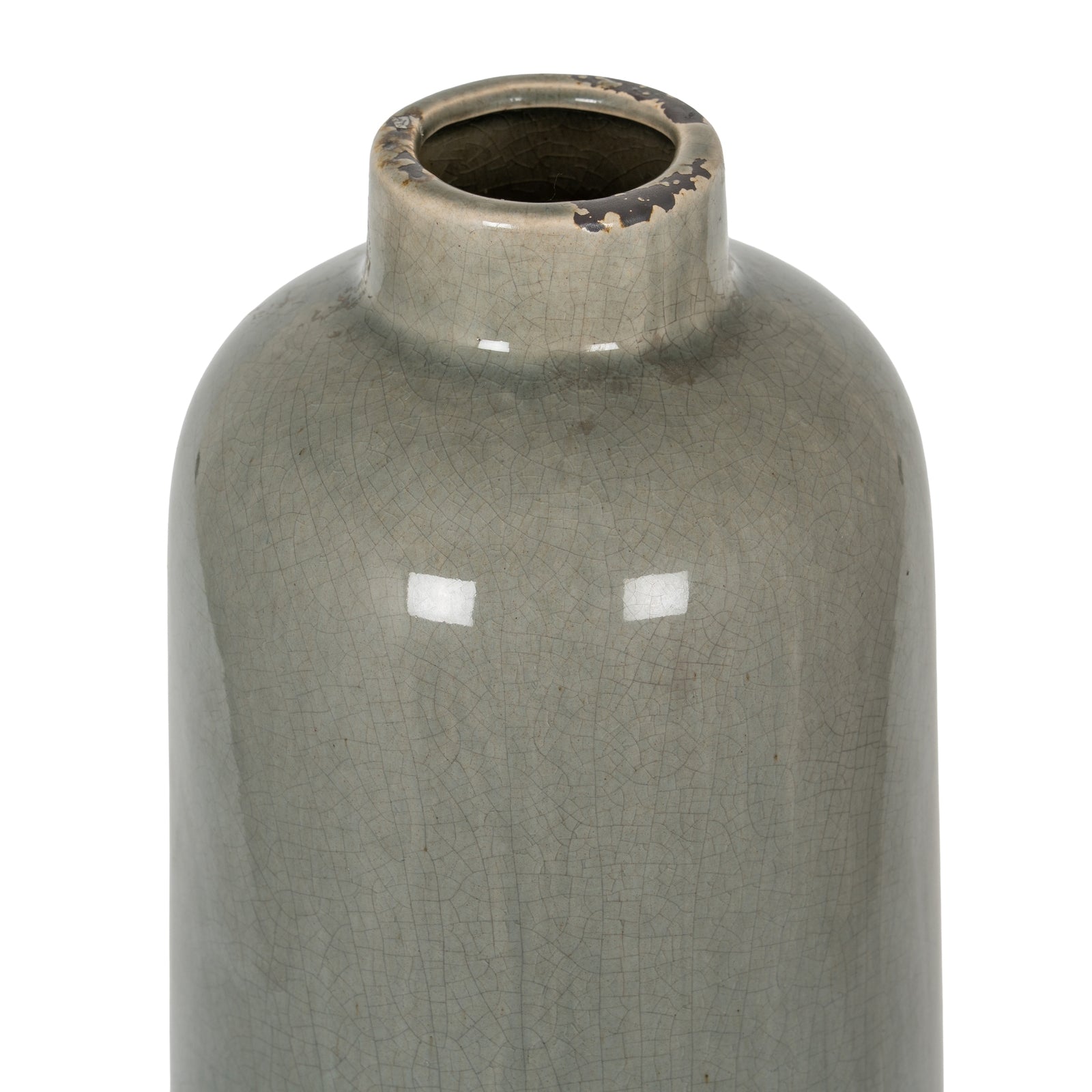 Hill Interiors Garda Grey Glazed Raine Vase