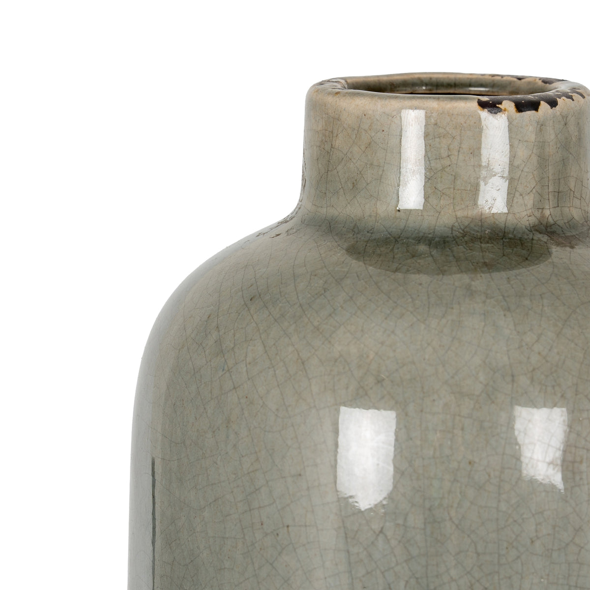 Hill Interiors Garda Grey Glazed Raine Vase