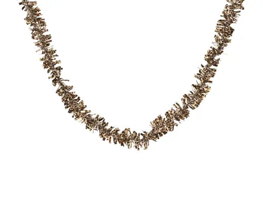 Decoris Tinsel Garland Shiny Leopard Pattern Dark Brown 200cm