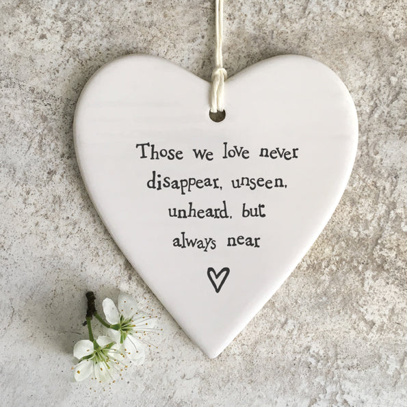 East of India Porcelain Round Heart - Those We Love