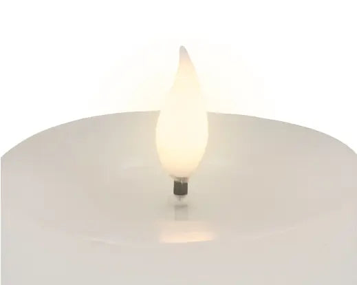 Lumineo LED Realistic Wick Candle Wax Pit Flame Effect White & Warm White 20cm