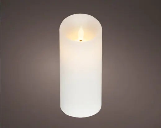 Lumineo LED Realistic Waving Candle Wax Fire Flame Effect Indoor White & Warm White 17cm