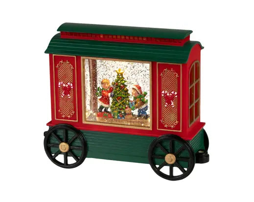 Lumineo LED Water Spinner Train Carriage Red & Green 20cm