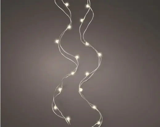 Lumineo Micro Wire String Lights Warm White Indoor 4 LED 195cm