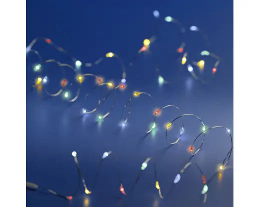 Lumineo Micro Wire String Lights Multi Colour Indoor 100 LED 495cm