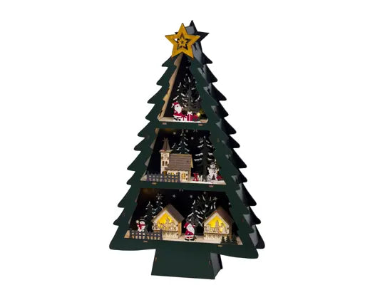 Lumineo Light Up Christmas Tree Scenery 55cm