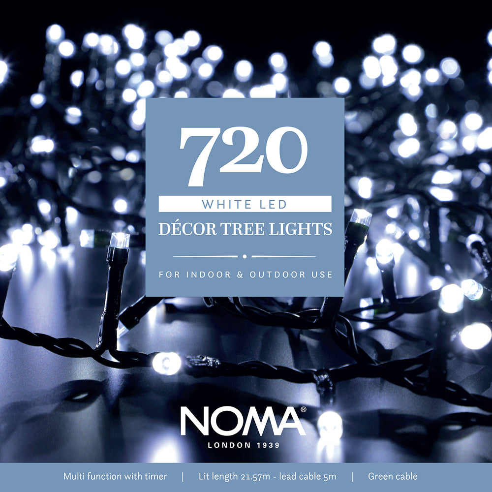 Noma Multifunction Decor Tree Lights White With Green Cable