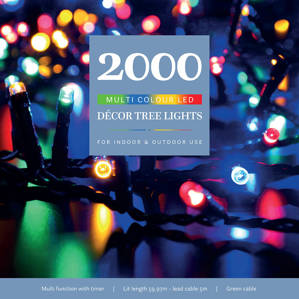 Noma Multifunction Decor Tree Lights Multicolour With Green Cable