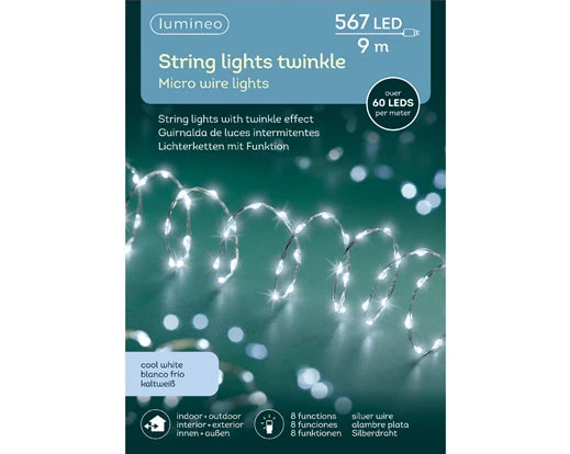 Lumineo String Lights Twinkle Extra Dense Cool White