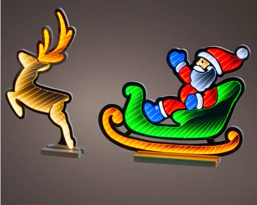 Lumineo Infinity Lights Deer & Sleigh Indoor