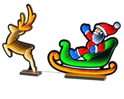 Lumineo Infinity Lights Deer & Sleigh Indoor