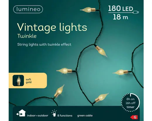 Lumineo Vintage Twinkle Lights Indoor/Outdoor