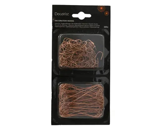 Decoris Bauble Hangers Iron S Shiny Copper 150pk