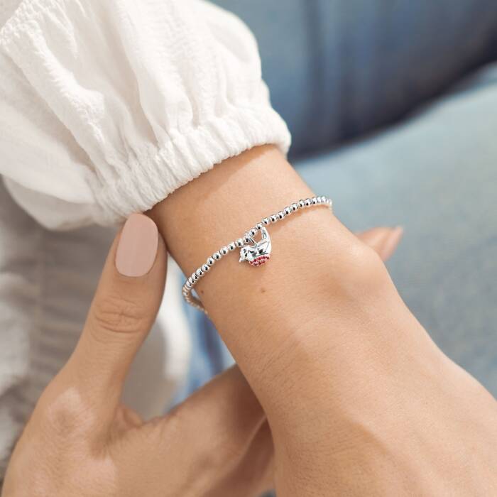 Joma Jewellery | A Little 'Robins Appear When Loved Ones Are Near' Silver Plated Stretch Bracelet
