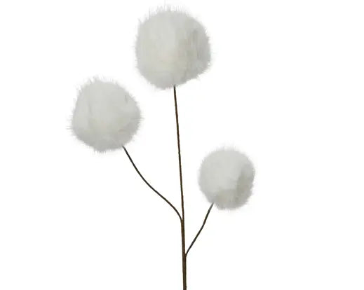 Everlands Spray Pompom Faux Fur White 70cm