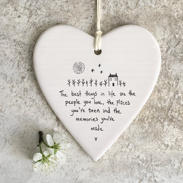 East of India Wobbly Round Heart - People Places Memories