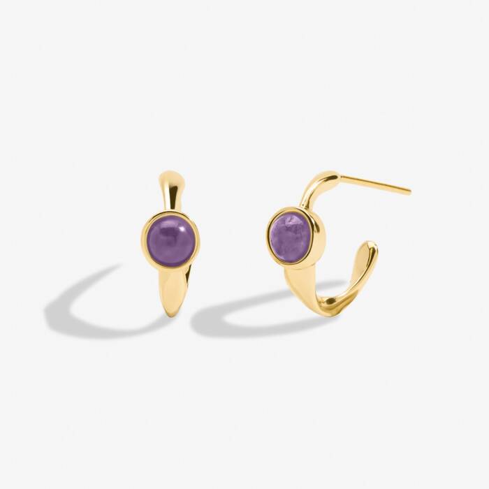 Joma Jewellery A Little 'Birthstone' Gold Plated Hoop Earrings