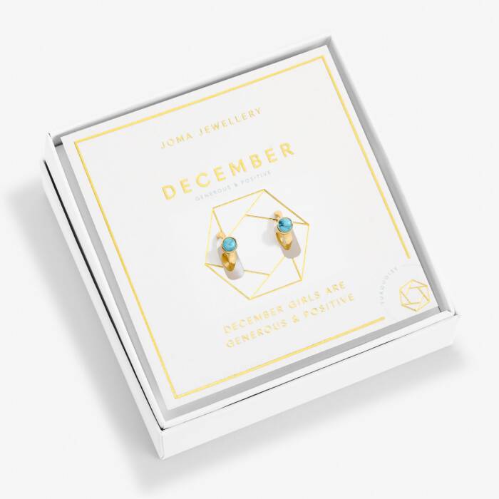 Joma Jewellery A Little 'Birthstone' Gold Plated Hoop Earrings