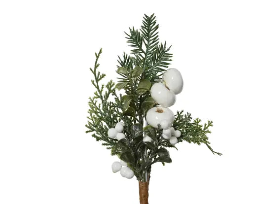 Everlands Pick with White Berries Indoor 27cm