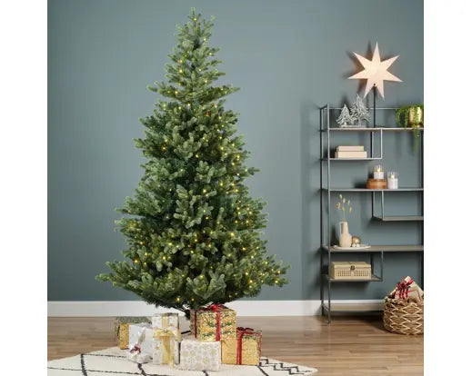 Everlands Lit Geneva Fir Green & Warm White