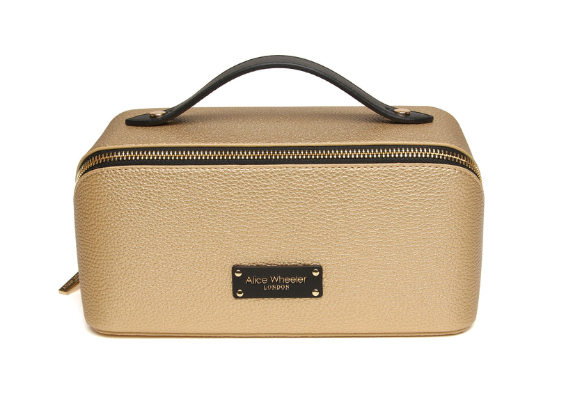 Alice Wheeler Kensington Train Case Gold