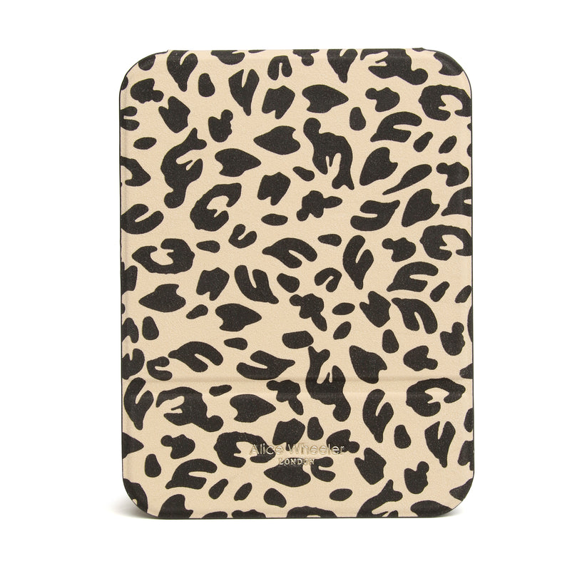 Alice Wheeler Folding Mirror Leopard