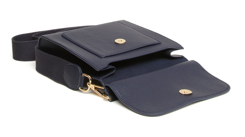 Alice Wheeler Bloomsbury Crossbody Bag Navy