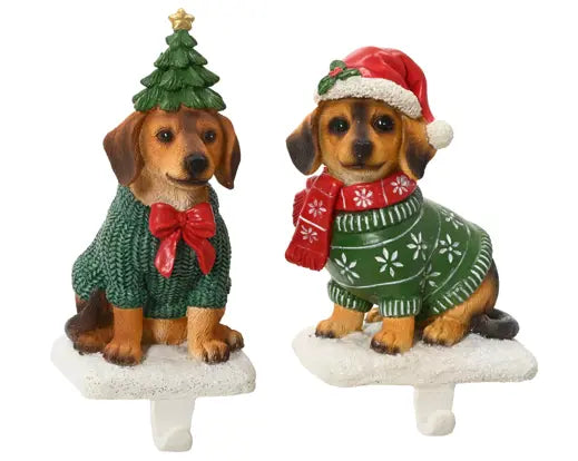 Decoris Dog Stockinghook  8.5cm x 11cm x 16.5cm Single Assorted