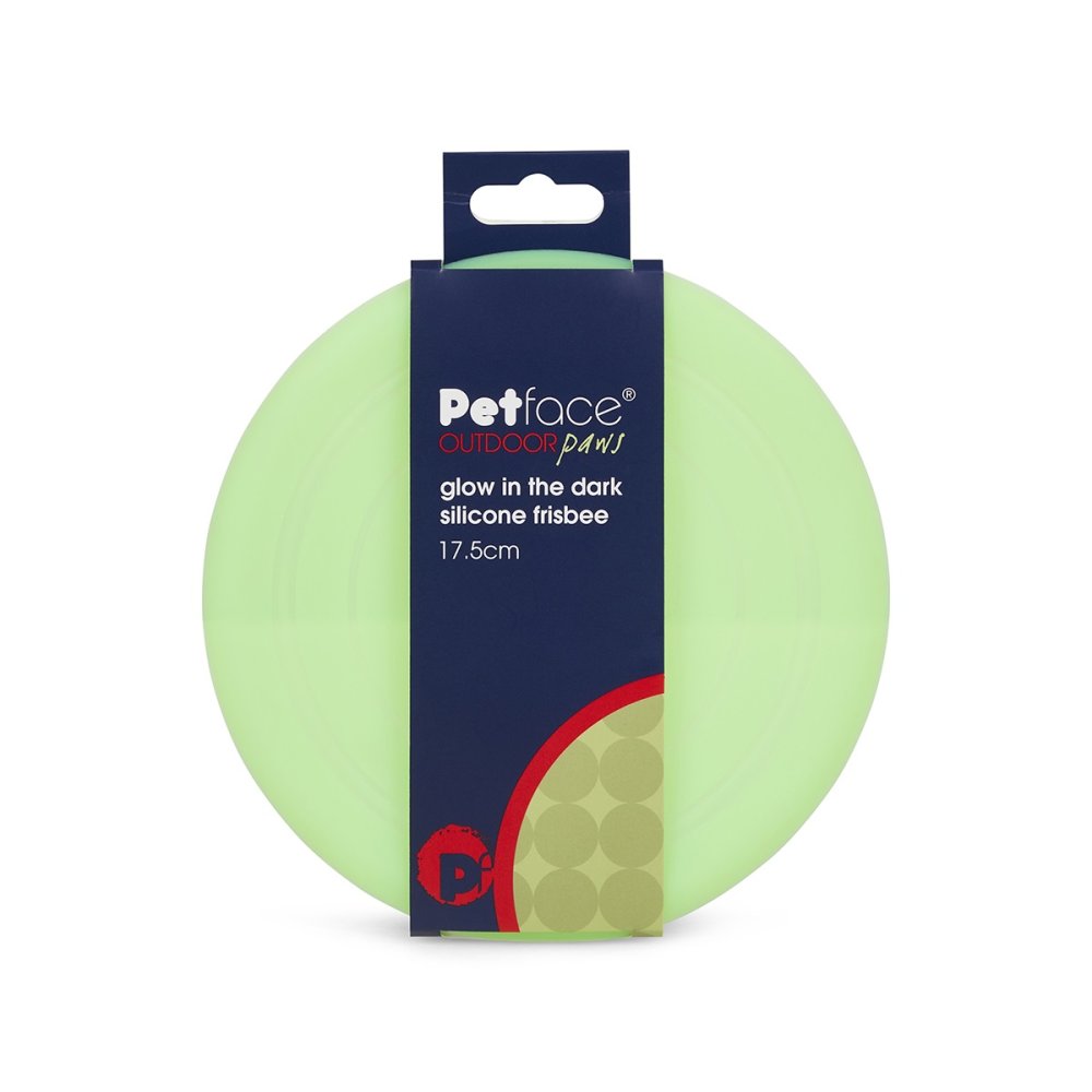 Petface Outdoor Paws Glow In The Dark Frisbee Toy 17.5cm