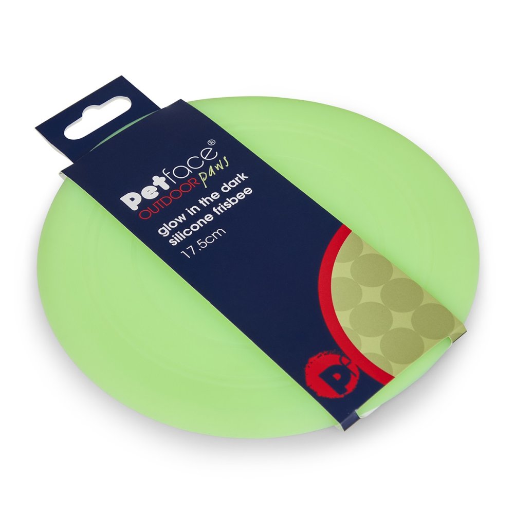 Petface Outdoor Paws Glow In The Dark Frisbee Toy 17.5cm