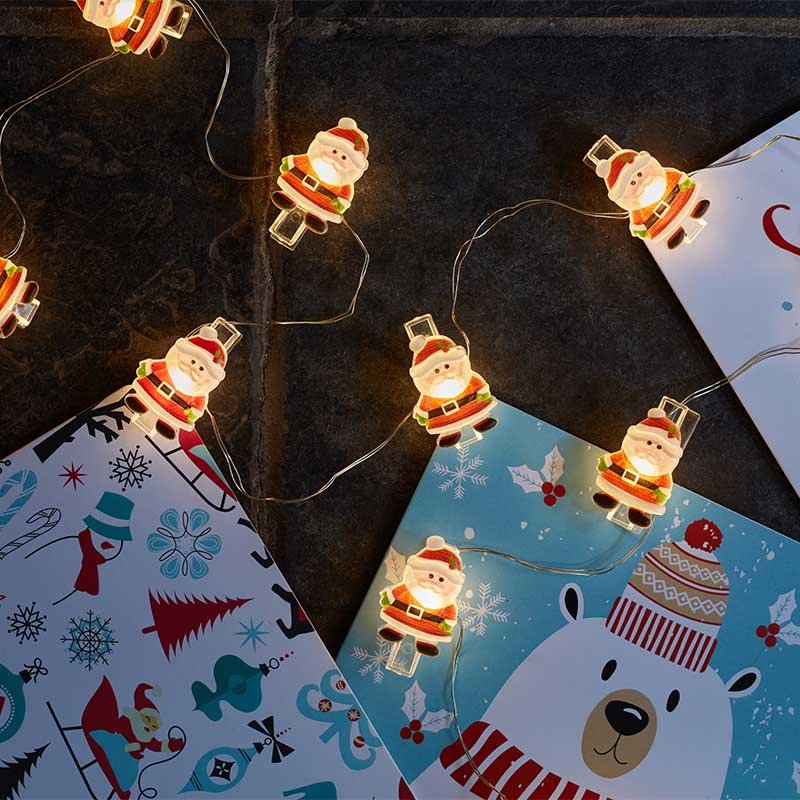 Smart Garden ClipCard Santa String Lights - Set of 10