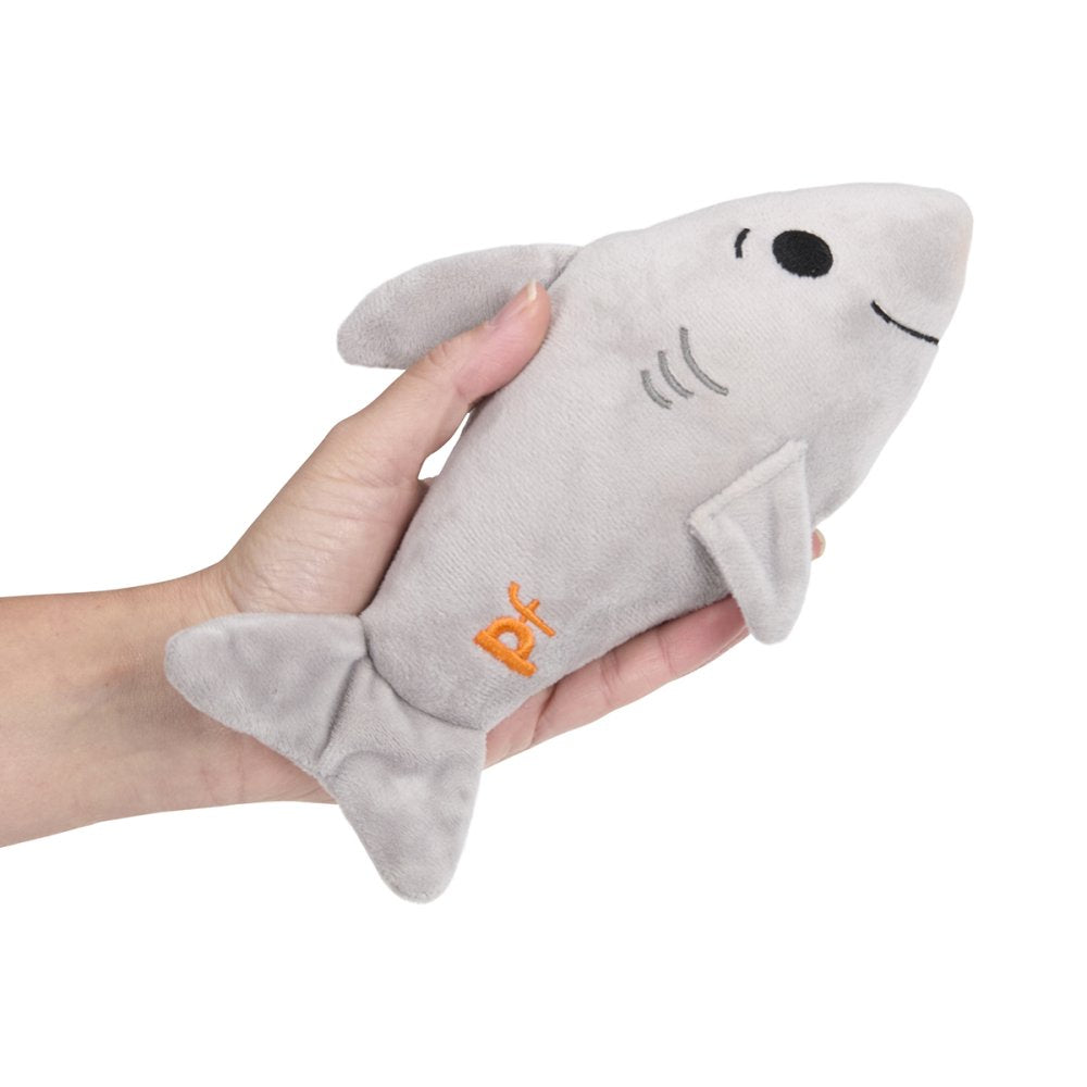 Petface Seriously Strong Rubberoid Shark Plush Dog Toy