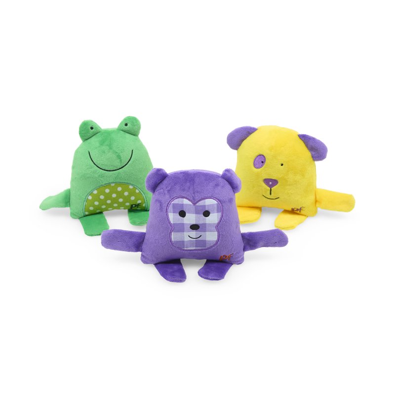 Little Petface Crinkle Feet Characters Plush Dog Toys Singles