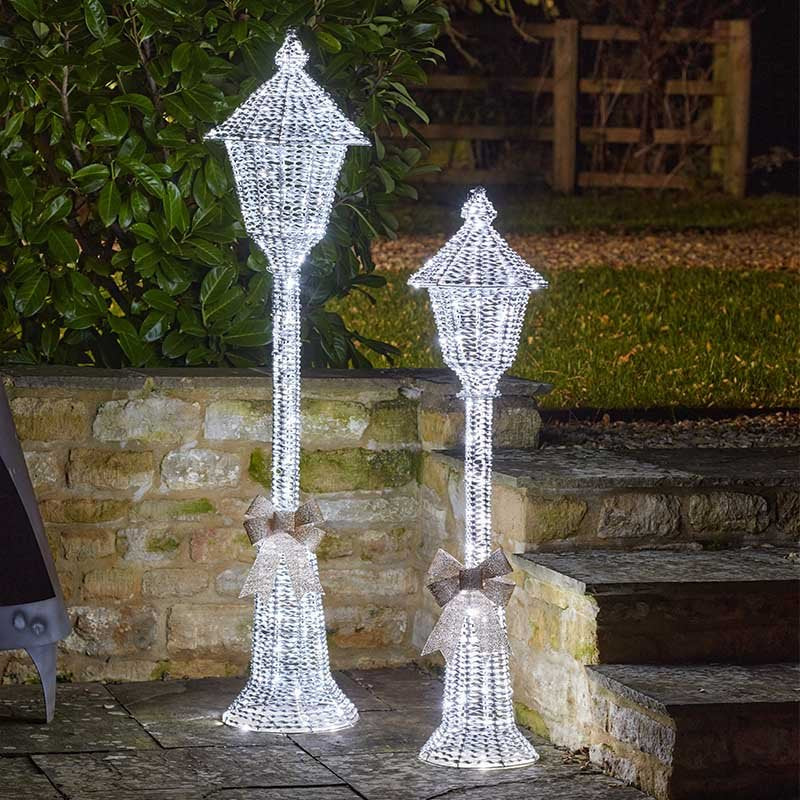 Smart Garden GlitterTwist Silver Lamp Post 150cm  LV